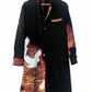 TATZU 黒留袖リメイク ノッチドラペル ロングジャケット / Remade Kurotomesode Notch Lapel Long Jacket | Made to Order
