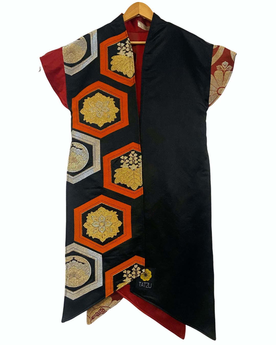 TATZU 黒帯リメイク リバーシブル アシンメトリー ウォリアーガウン - Edition Ⅱ / Remade Kuro-Obi Reversible Asymmetry Warrior Gown