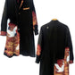 TATZU 黒留袖リメイク ノッチドラペル ロングジャケット / Remade Kurotomesode Notch Lapel Long Jacket | Made to Order