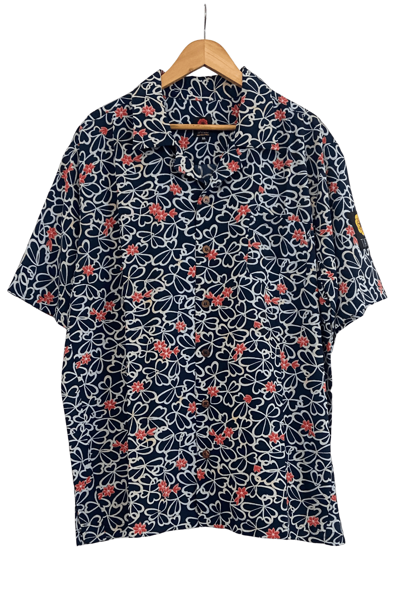 TATZU 着物リメイク アロハシャツ｜即納限定アイテム XL / Midnight Petals ミッドナイト・ペタルズ