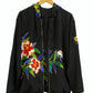 TATZU 黒留袖リメイク ジップパーカー｜Crimson Camellia Nocturne / Remade Black Tomesode Kimono Zipper Hoodie