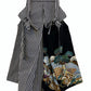 TATZU 着物リメイク パッチワーク ストライプ袴 / Remade Kurotomesode Patchwork Stripe Hakama