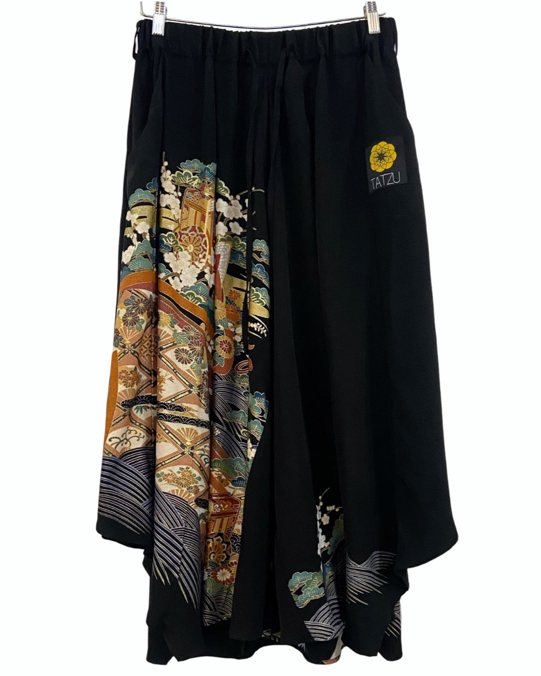 TATZU 黒留袖リメイク サルエルワイドパンツ / Remade Kurotomesode Sarouel Wide Pant | Made to Order