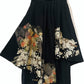 TATZU 黒留袖リメイク アシンメトリー ドレープレイヤード ワイドスカート インナーパンツ付  / Remade Kurotomesode Asymmetric Draped Layered Wide Skirt with Pants｜Made to Order
