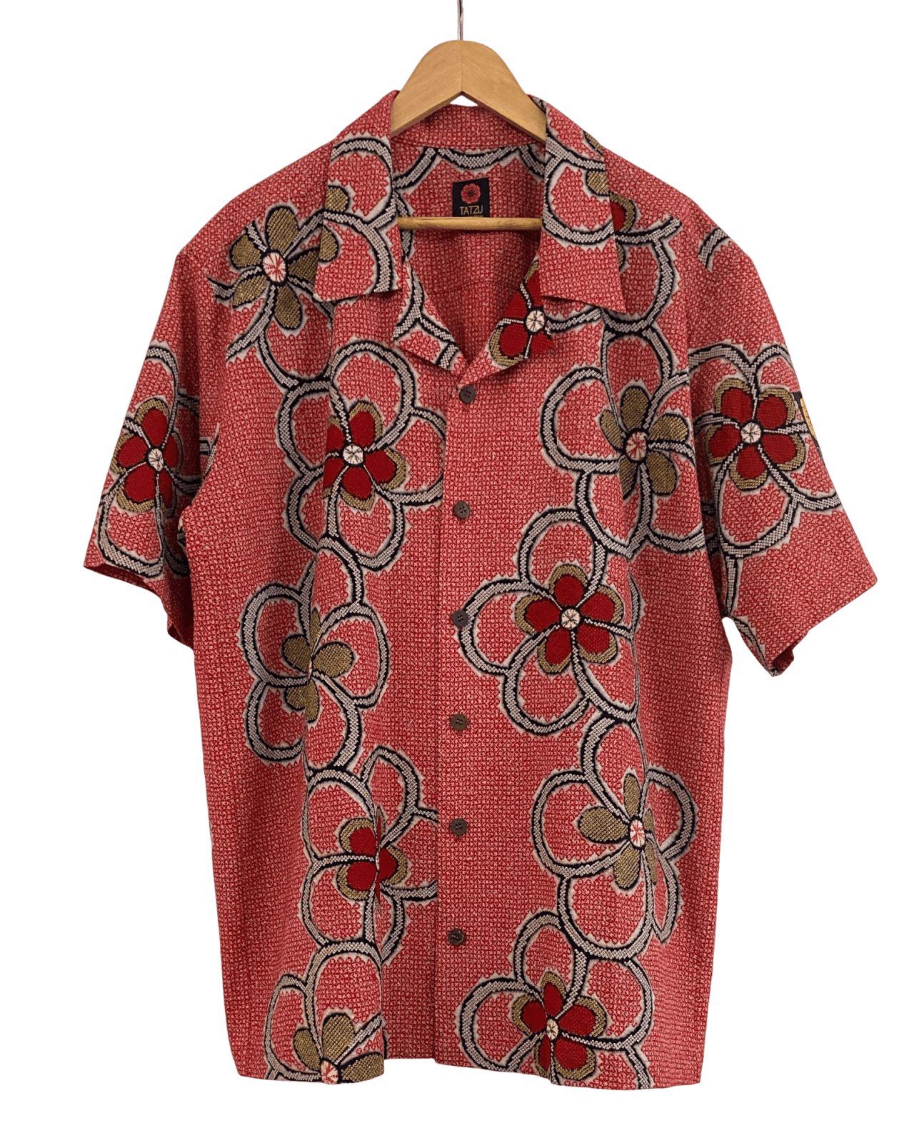 TATZU 着物リメイク アロハシャツ｜即納限定アイテム XXL / Crimson Bloom クリムゾン・ブルーム