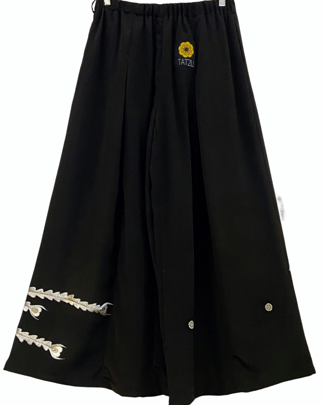 TATZU 黒留袖リメイク サルエル ワイドパンツ  / Remade Kurotomesode Sarouel Wide Pants｜Made to Order