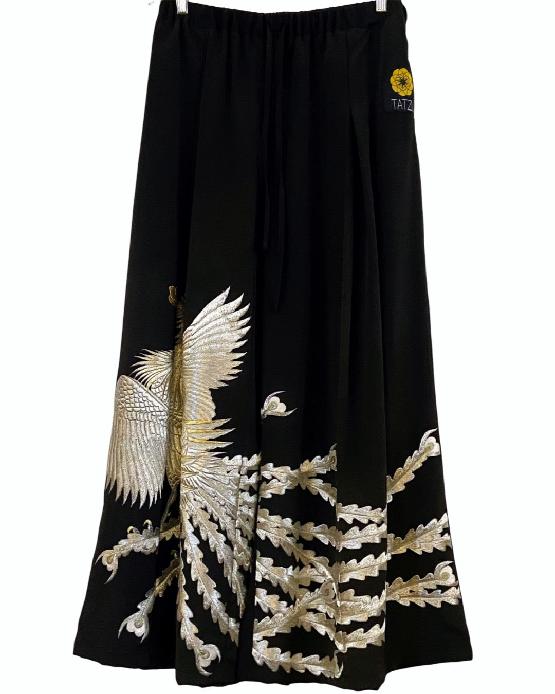 TATZU 黒留袖リメイク サルエル ワイドパンツ  / Remade Kurotomesode Sarouel Wide Pants｜Made to Order