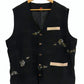 TATZU 着物リメイク 黒影 ジレ / Remade Kimono Kuro Shadow Gilet