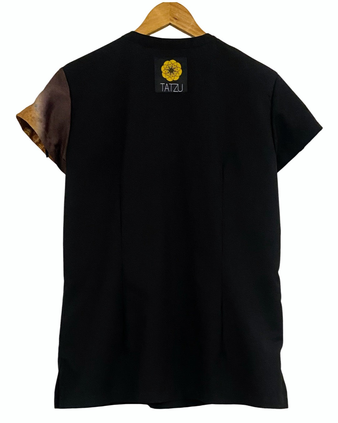 TATZU 着物リメイク ヘンリーネック Tシャツ / Remade Kimono Henry Neck TShirt