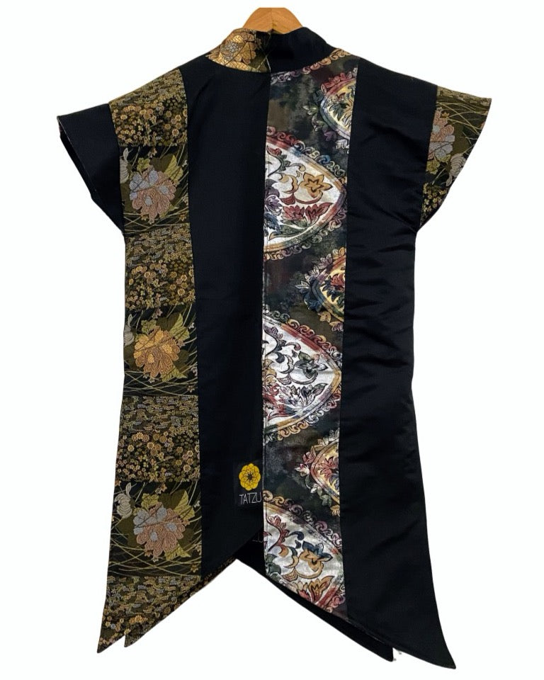 TATZU 黒帯リメイク アシンメトリー ウォリアーガウン / Remade Kuro-Obi Asymmetry Warrior Gown