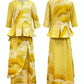 TATZU 着物リメイク セットアップ ペプラムトップス＆アシンメトリーラップスカート｜Golden Auspicious Pine / Remade Kimono Set-Up