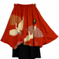 TATZU Remade Kimono Asymmetry Draped Layered Skirt with Inner Pants｜Vermilion Crane Cascade