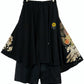 TATZU 黒留袖リメイク アシンメトリー ドレープレイヤード スカート＆パンツ / Remade Kurotomesode Asymmetric Draped Layered Skirt & Pants | Made to Order