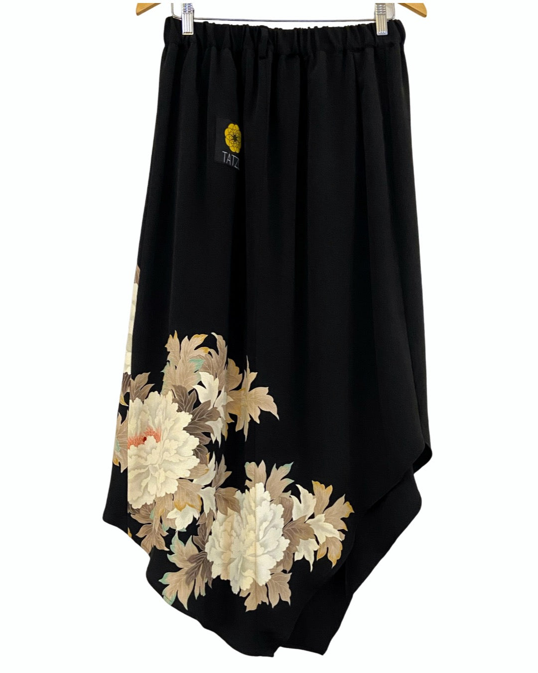 TATZU 黒留袖リメイク アシンメトリー ドレープレイヤード スカート - Edition I / Remade Kurotomesode Asymmetry Drape Layered Skirt