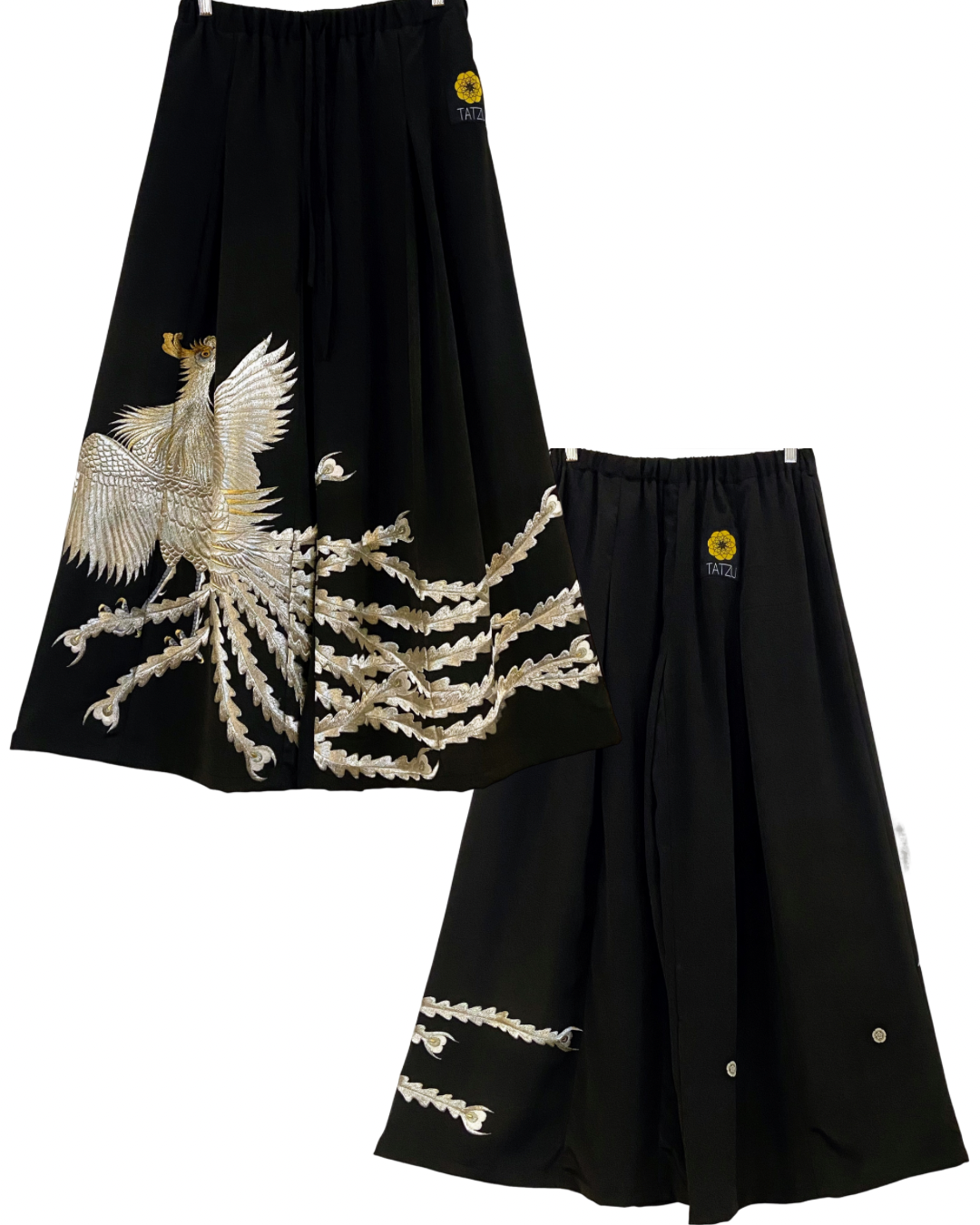 TATZU 黒留袖リメイク サルエル ワイドパンツ  / Remade Kurotomesode Sarouel Wide Pants｜Made to Order