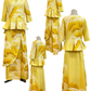 TATZU 着物リメイク セットアップ ペプラムトップス＆アシンメトリーラップスカート｜Golden Auspicious Pine / Remade Kimono Set-Up