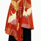NEO SAMURAI Asymmetric Drape Skirt Pants | Vermilion × Cranes