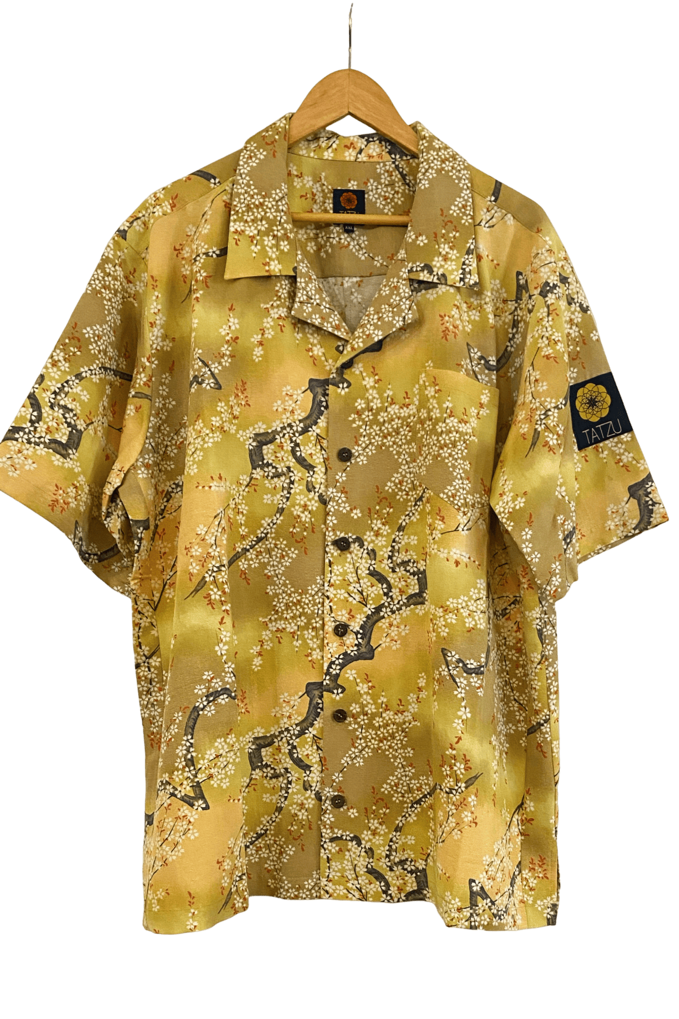 TATZU 着物リメイク アロハシャツ｜即納限定アイテム XXL / Golden Plum ゴールデン・プラム