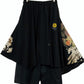 TATZU 黒留袖リメイク アシンメトリー ドレープレイヤード ワイドスカート インナーパンツ付  / Remade Kurotomesode Asymmetric Draped Layered Wide Skirt with Pants｜Made to Order