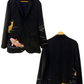 TATZU 黒留袖リメイク ノッチドラペルジャケット / Remade Kurotomesode Notch Lapel Jacket｜Made to Order
