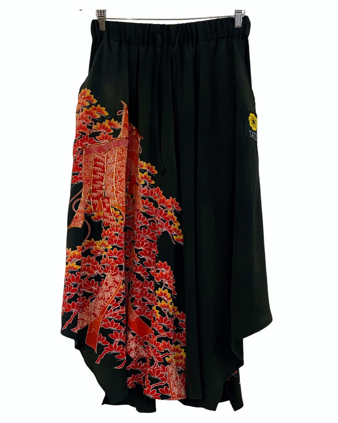 TATZU 黒留袖リメイク サルエルワイドパンツ / Remade Kurotomesode Sarouel Wide Pant | Made to Order