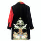 TATZU Remade Black Tomesode Kimono Stand Collar Bi-color Jacket｜Regal Crane Carriage