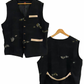 TATZU 着物リメイク 黒影 ジレ / Remade Kimono Kuro Shadow Gilet