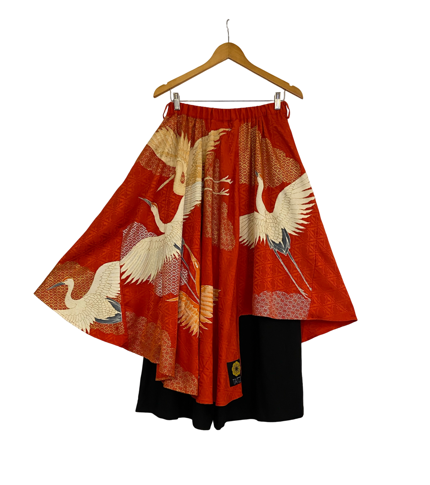 TATZU 着物リメイク アシンメトリー ドレープレイヤード スカート&パンツ - Edition Ⅱ / Remade Kurotomesode Asymmetry Drape Layered Skirt & Pant