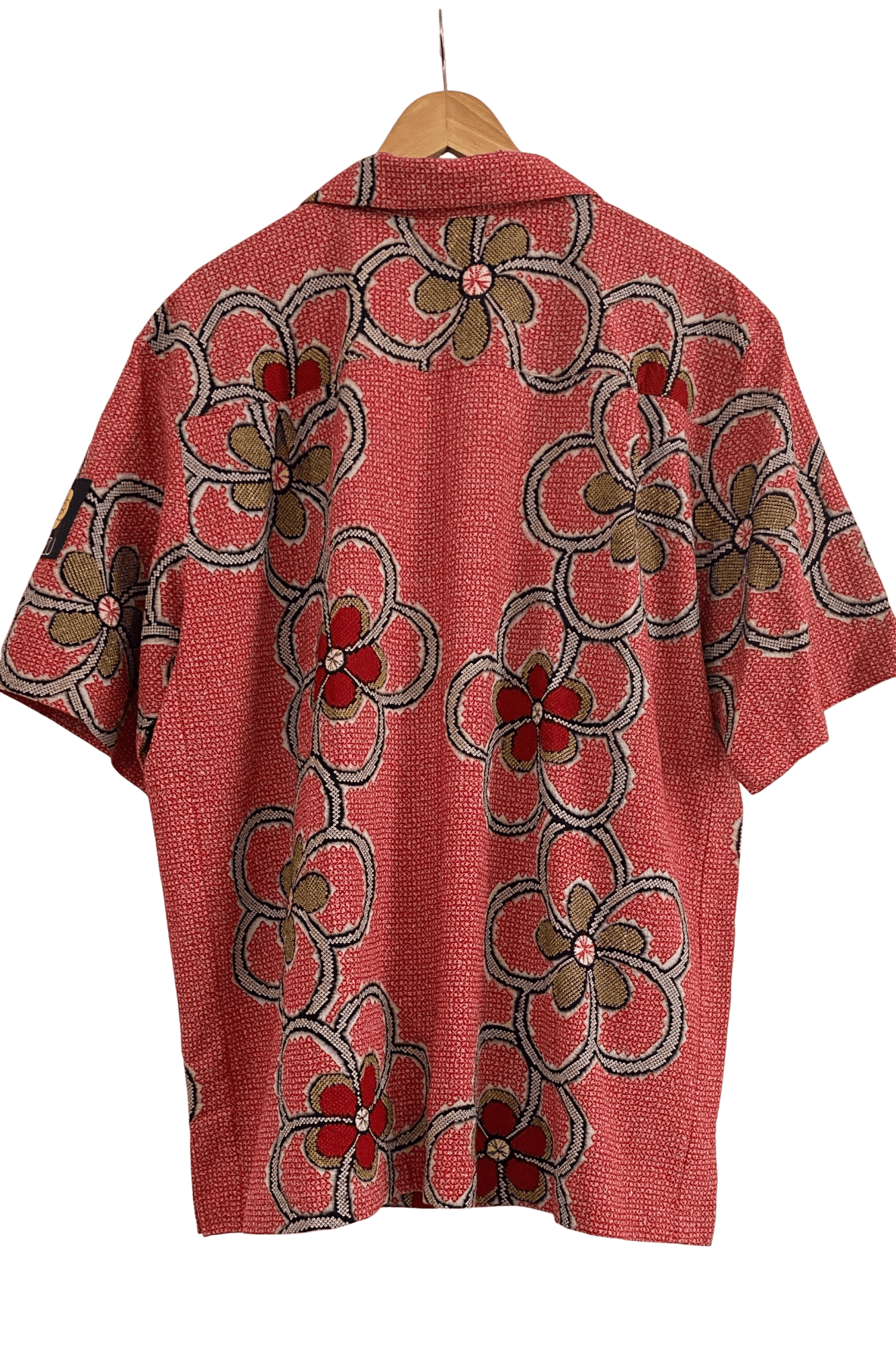 TATZU 着物リメイク アロハシャツ｜即納限定アイテム XXL / Crimson Bloom クリムゾン・ブルーム
