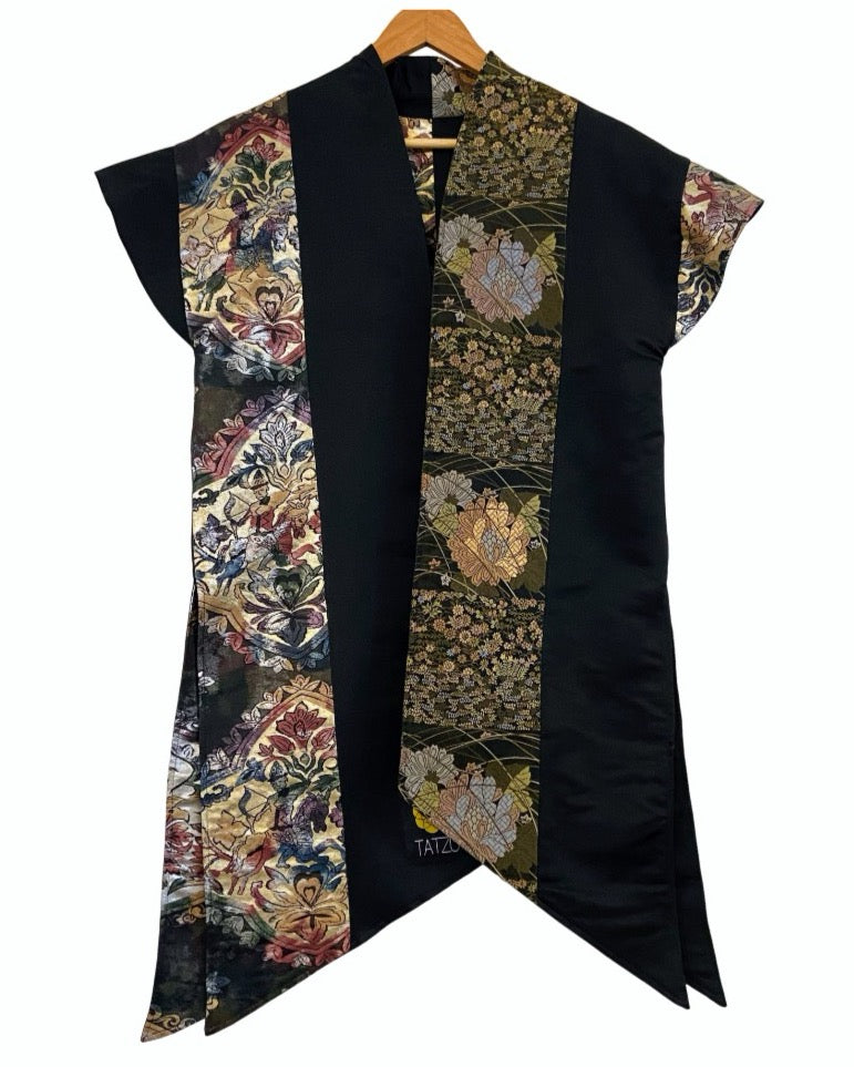 TATZU 黒帯リメイク アシンメトリー ウォリアーガウン / Remade Kuro-Obi Asymmetry Warrior Gown