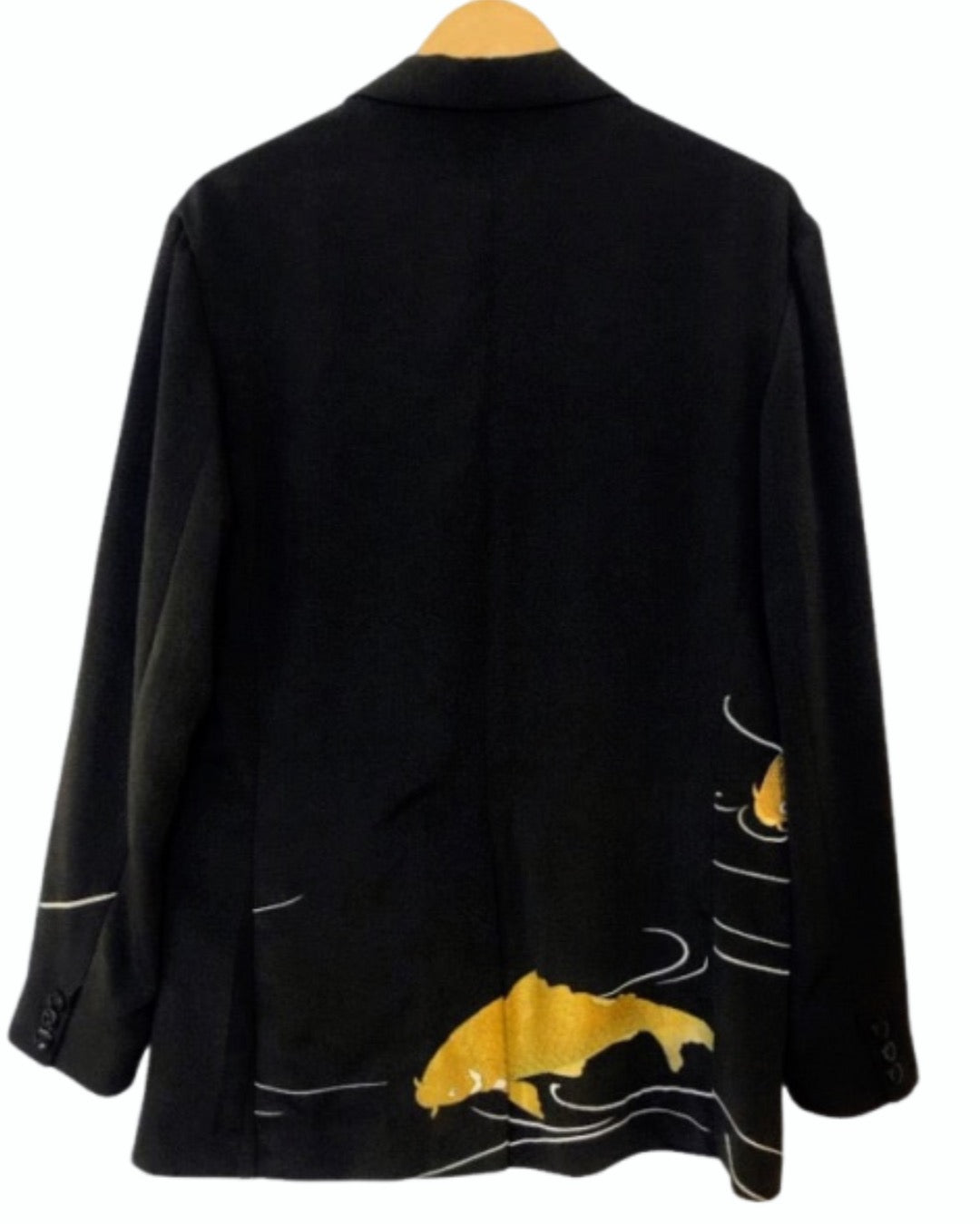 TATZU 黒留袖リメイク ノッチドラペルジャケット / Remade Kurotomesode Notch Lapel Jacket｜Made to Order