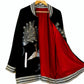 TATZU 黒留袖リメイク スカジャン ジャケット｜Silver Crane × Hidden Tiger Requiem / Remade Black Tomesode Kimono Japanese Embroidered Souvenir Jacket (Sukajan)