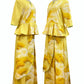 TATZU 着物リメイク セットアップ ペプラムトップス＆アシンメトリーラップスカート｜Golden Auspicious Pine / Remade Kimono Set-Up