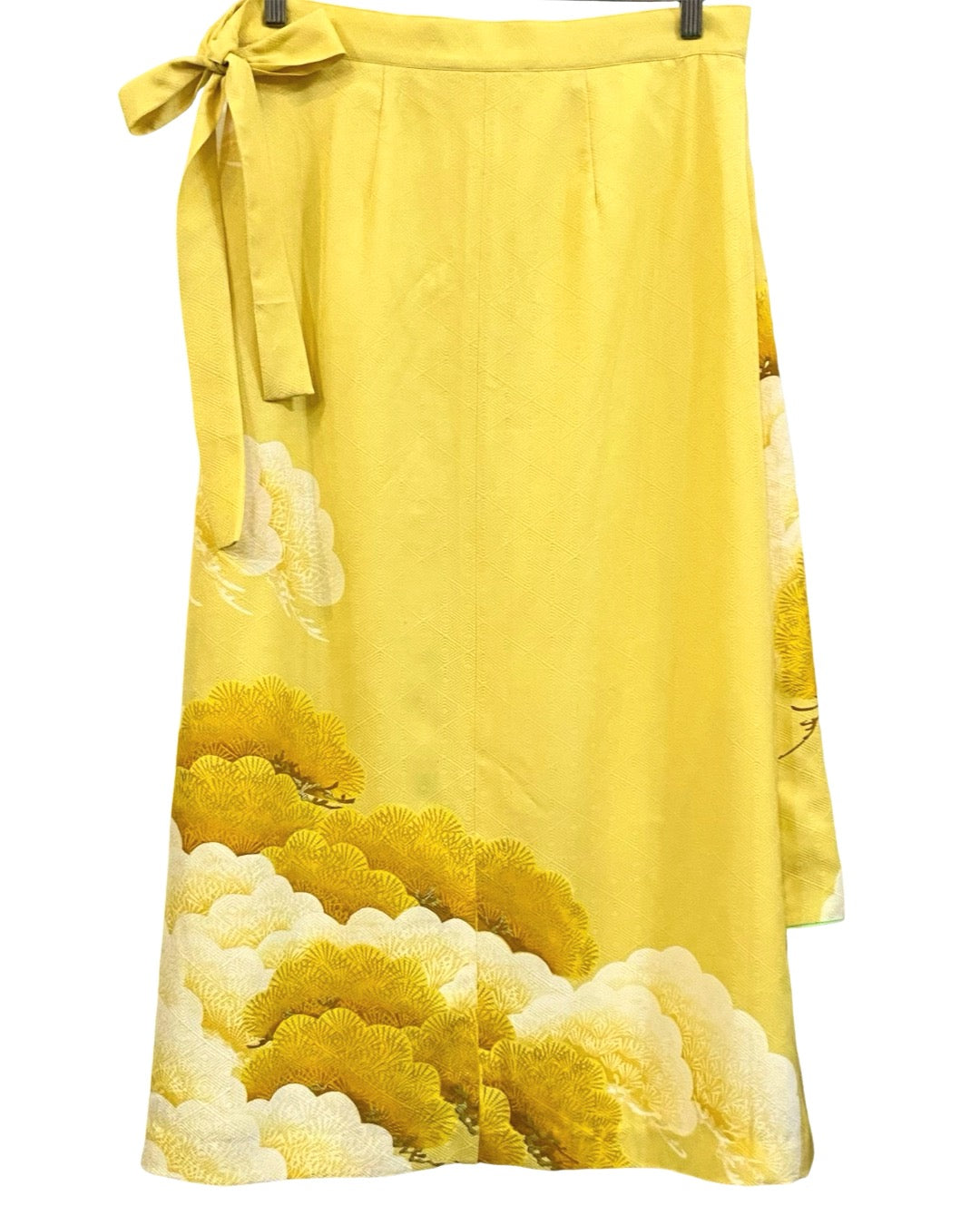 TATZU 着物リメイク セットアップ ペプラムトップス＆アシンメトリーラップスカート｜Golden Auspicious Pine / Remade Kimono Set-Up