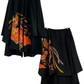 TATZU 黒留袖リメイク アシンメトリー ドレープレイヤード ワイドスカート インナーパンツ付  / Remade Kurotomesode Asymmetric Draped Layered Wide Skirt with Pants｜Made to Order