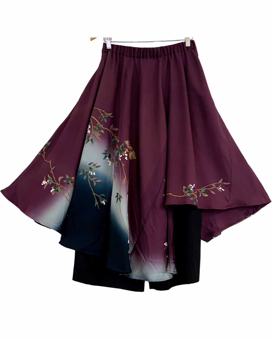 TATZU 着物リメイク アシンメトリー ドレープレイヤード スカート&パンツ - Edition Ⅲ / Remade Kurotomesode Asymmetry Drape Layered Skirt & Pant