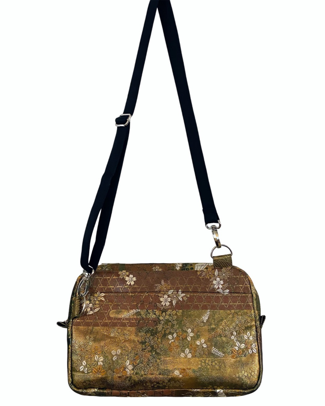 TATZU 着物リメイク 鶴金襴 ショルダーバッグ / Remade Kimono Crane Brocade Shoulder Bag