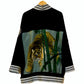 TATZU 黒留袖リメイク スカジャン ジャケット｜Silver Crane × Hidden Tiger Requiem / Remade Black Tomesode Kimono Japanese Embroidered Souvenir Jacket (Sukajan)