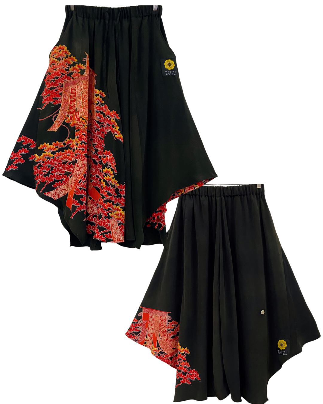 TATZU 黒留袖リメイク サルエルワイドパンツ / Remade Kurotomesode Sarouel Wide Pant | Made to Order