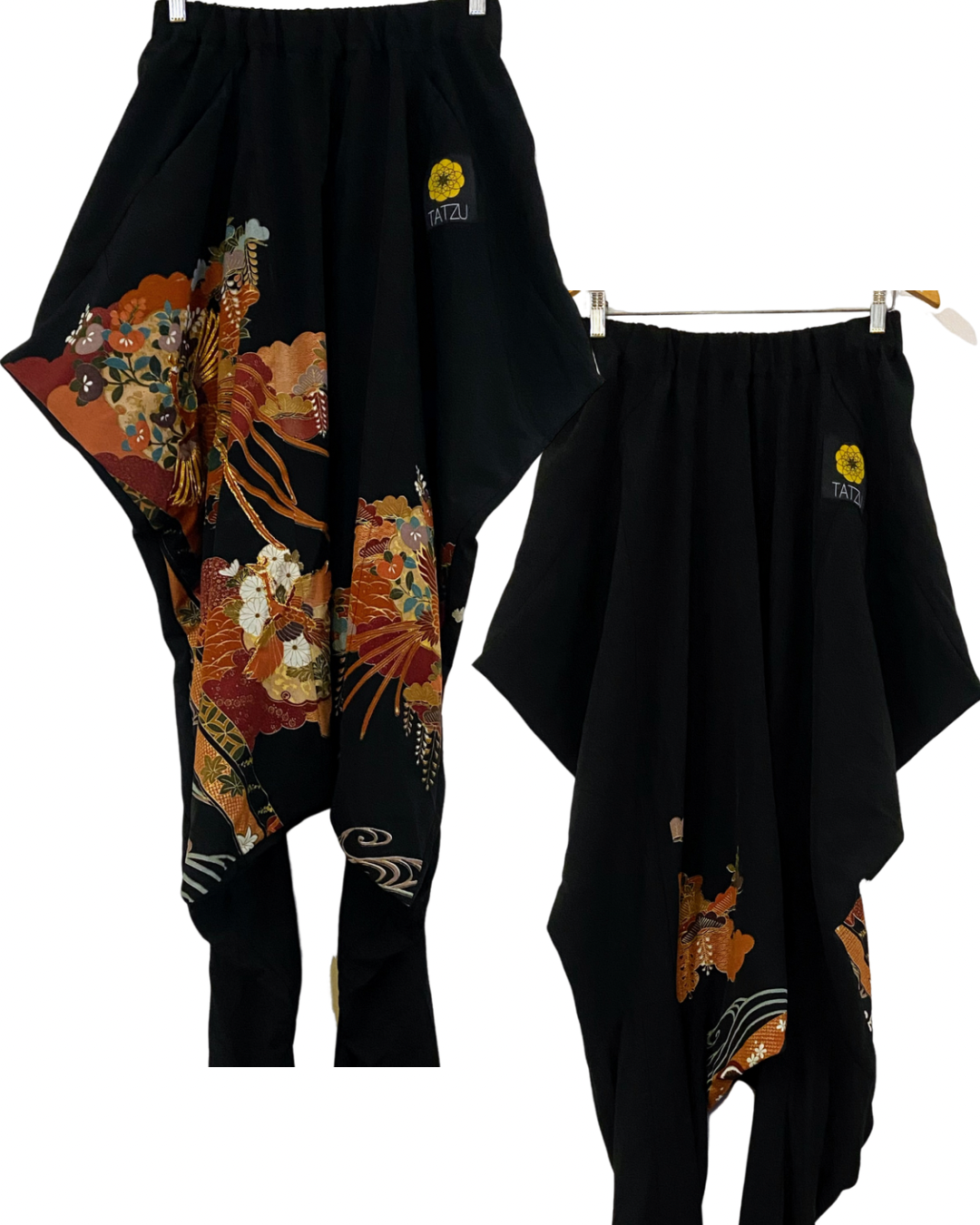 TATZU 黒留袖リメイク サルエルパンツ  / Remade Kurotomesode Sarouel Pants｜Made to Order