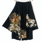 TATZU 黒留袖リメイク アシンメトリー ドレープレイヤード スカート＆パンツ / Remade Kurotomesode Asymmetric Draped Layered Skirt & Pants | Made to Order