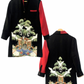 TATZU Remade Black Tomesode Kimono Stand Collar Bi-color Jacket｜Regal Crane Carriage