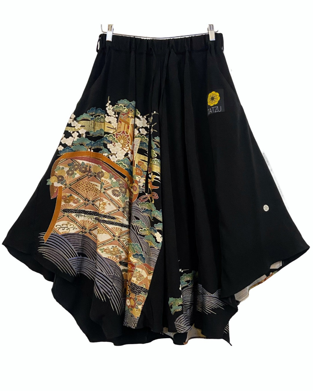 TATZU 黒留袖リメイク サルエルワイドパンツ / Remade Kurotomesode Sarouel Wide Pant | Made to Order