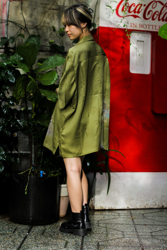 TATZU 着物リメイク アロハシャツ｜即納限定アイテム XXXL / Zen Moss ゼン・モス